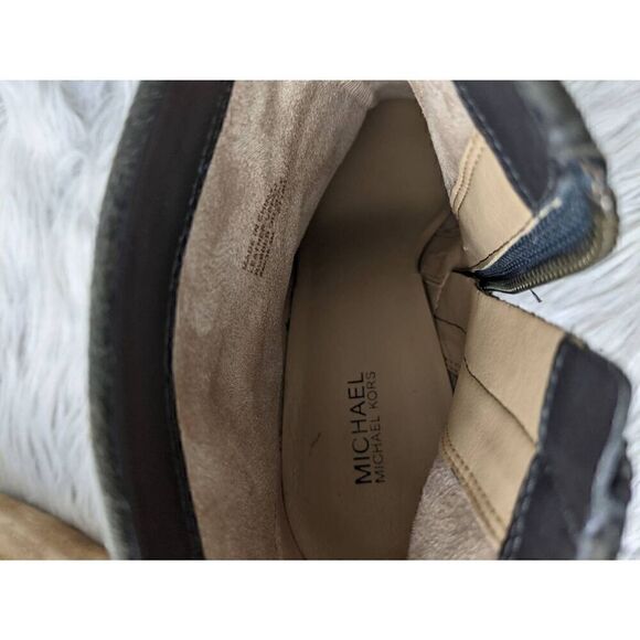 Michael Kors  Arabella Block Heel Ankle zip Boots Dark Green Suede SZ‎ 8 M - Picture 7 of 8